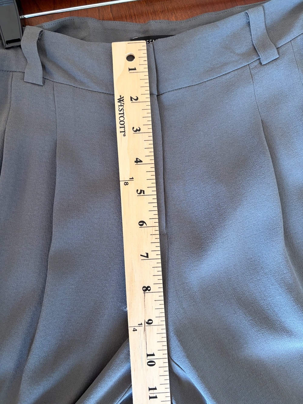 Eileen Fisher Wide-Leg Silk Dress Pants in Charcoal - Picture 6 of 8